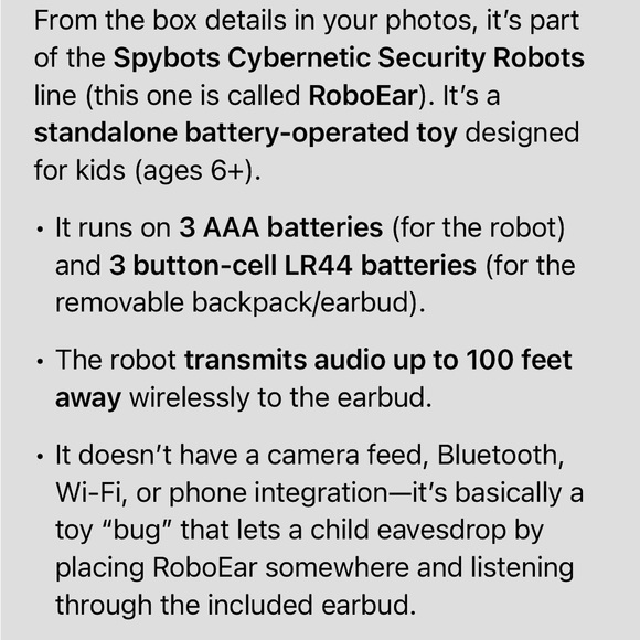 Spybot camera cybernetic security NIB - Picture 5 of 5